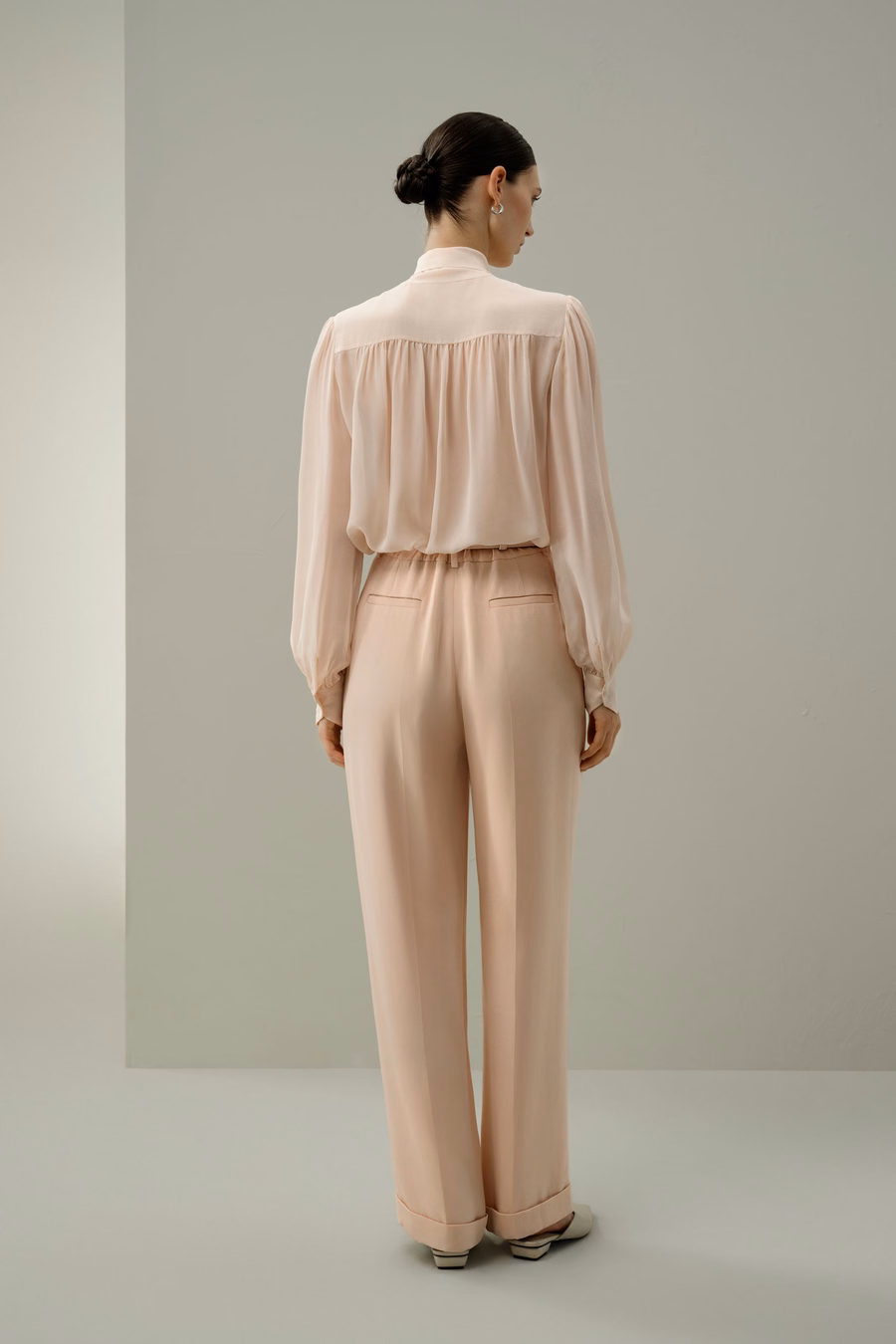 Blusa in Seta Jasmine con Papillon