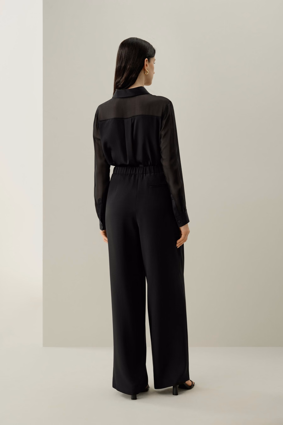 Camicia in Seta Organza con Bottoni