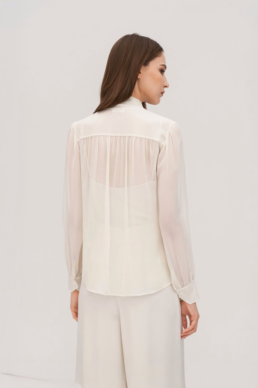 Blusa in Seta Jasmine con Papillon