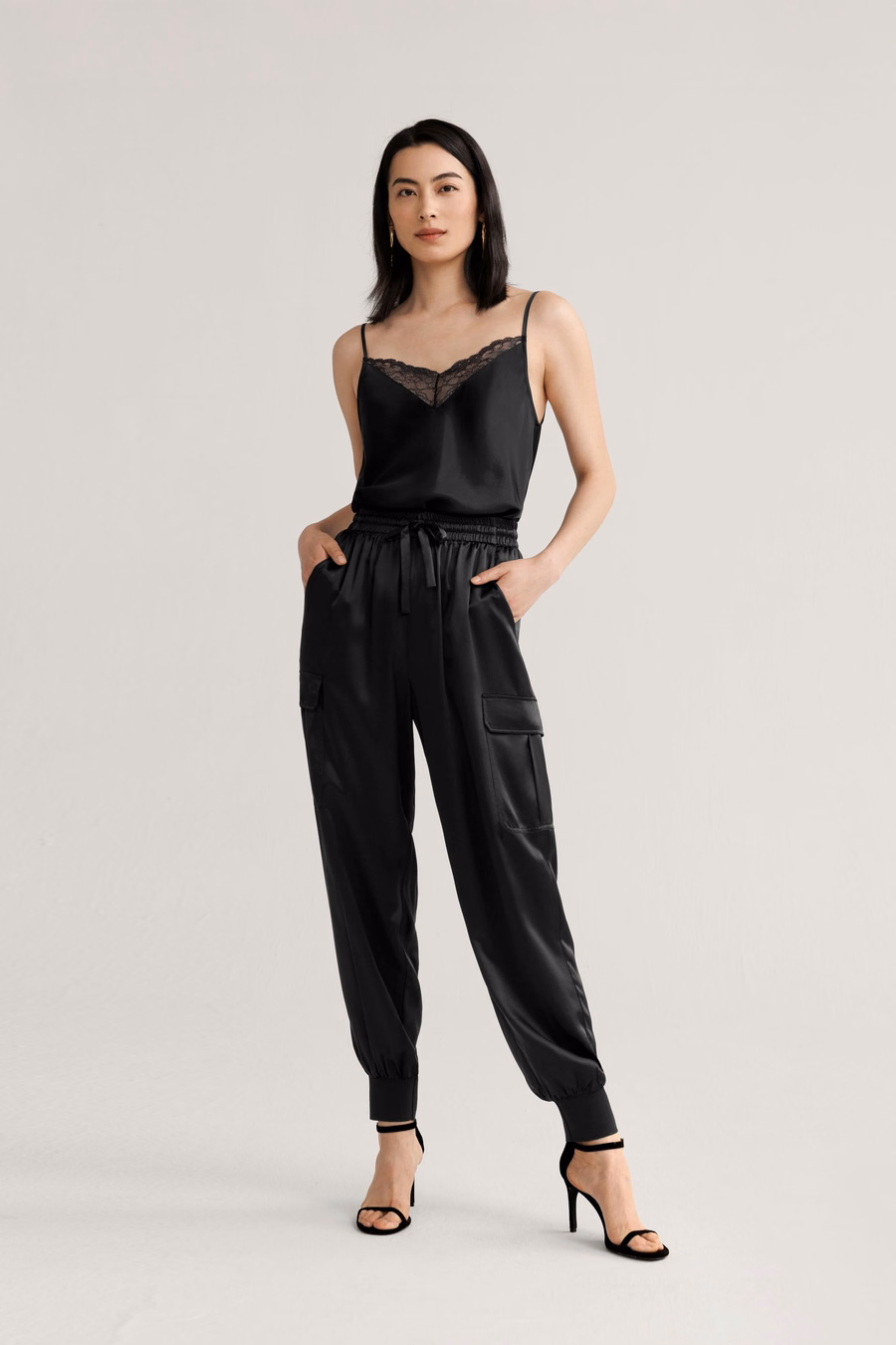 Pantaloni di seta safari