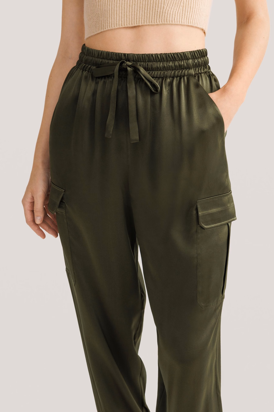 Pantaloni di seta safari