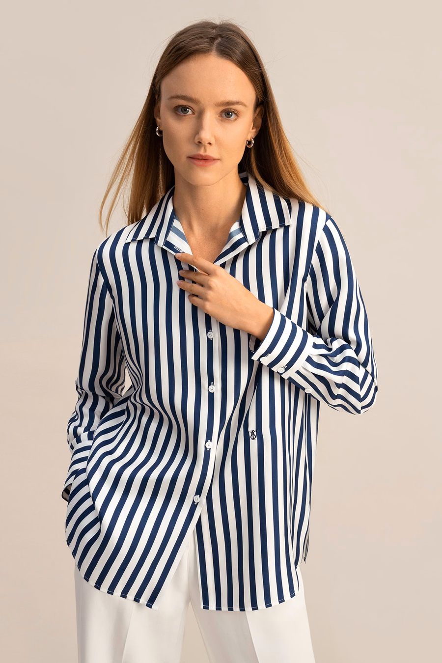 Camicia di seta Amalfi a righe