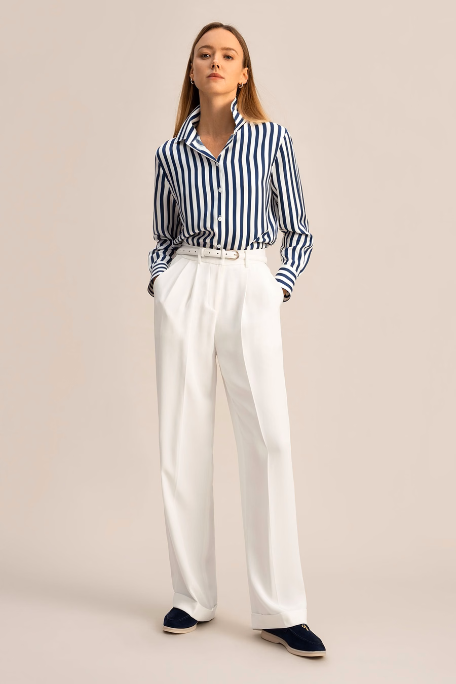 Camicia di seta Amalfi a righe