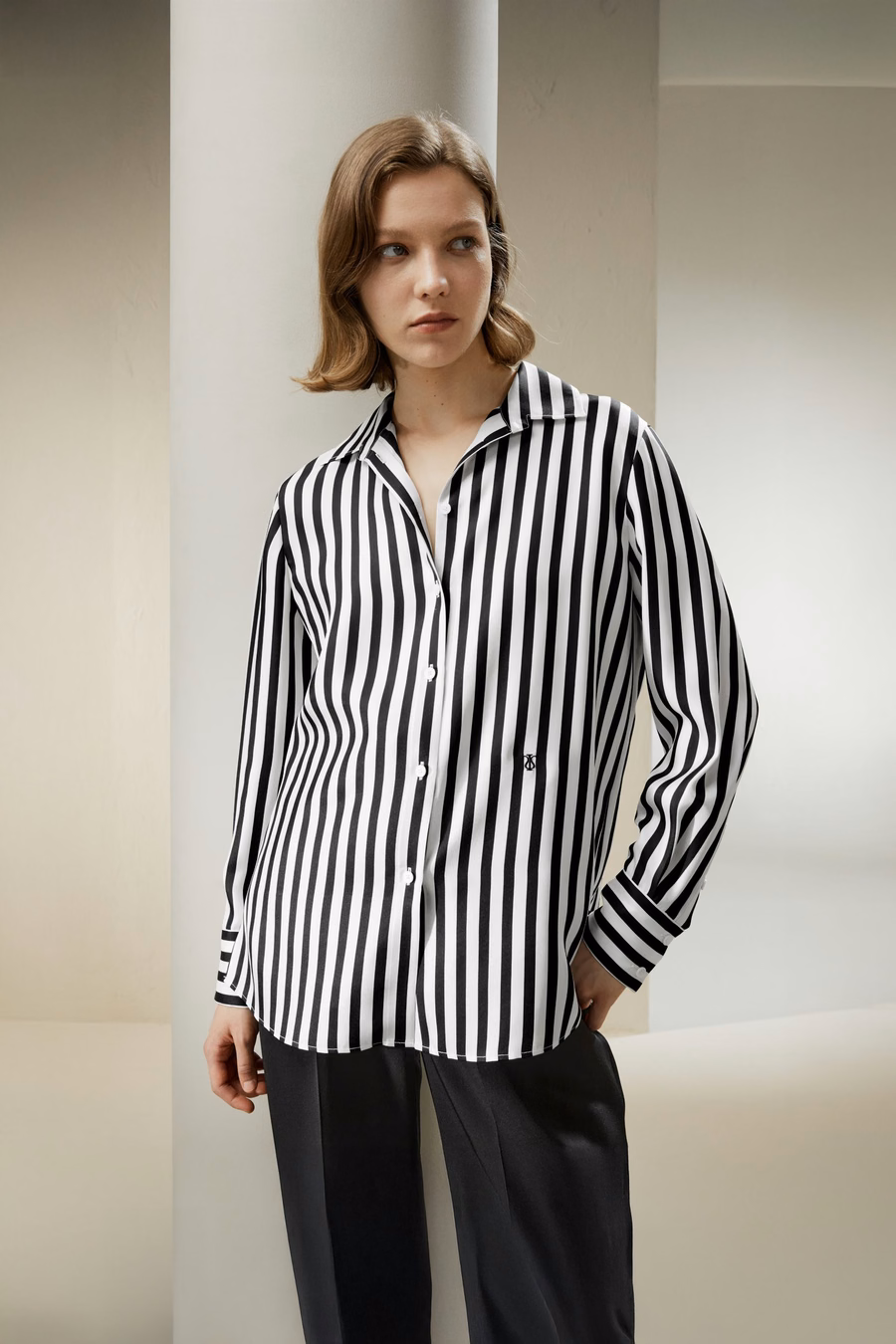 Camicia di seta Amalfi a righe
