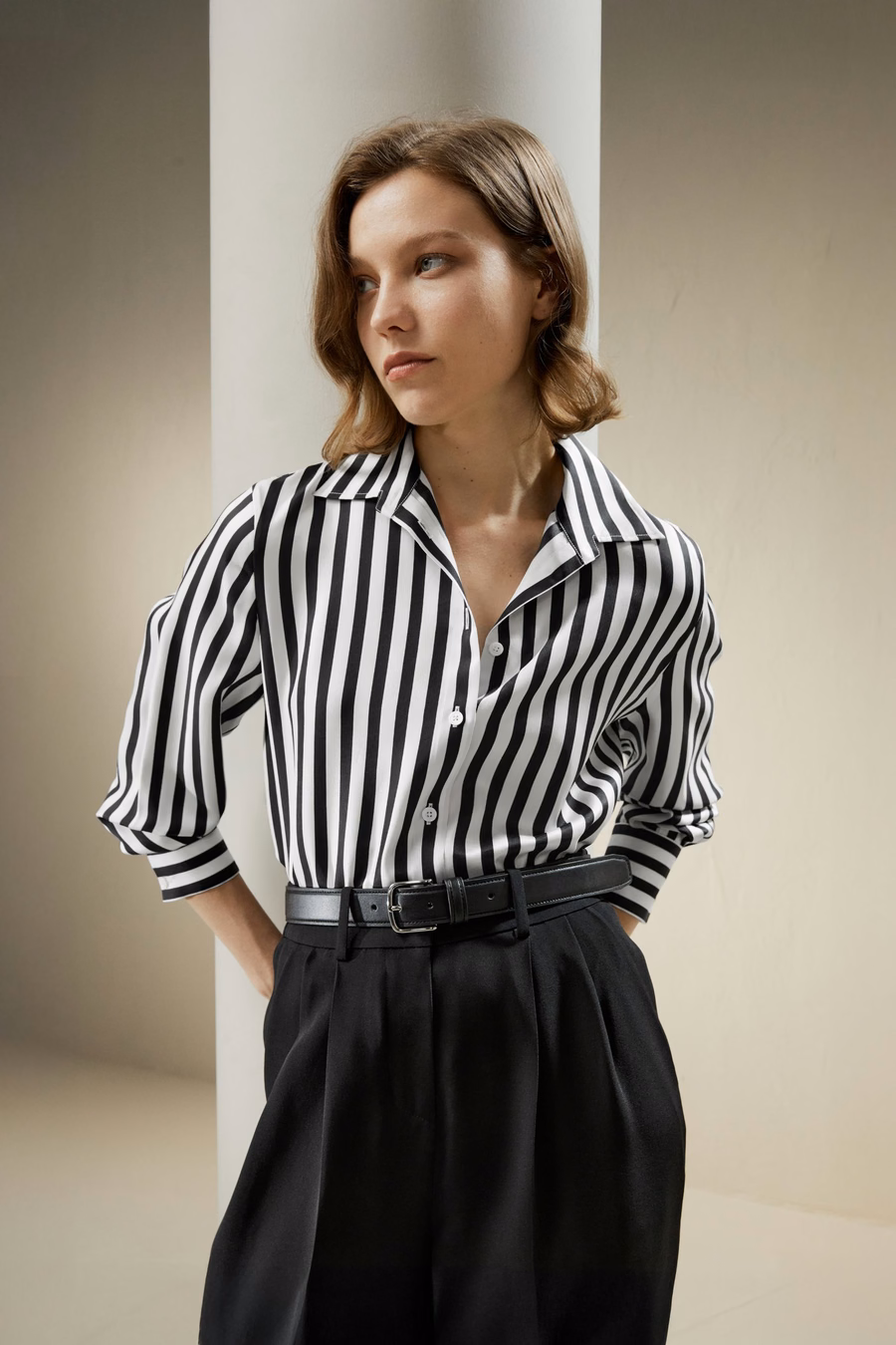 Camicia di seta Amalfi a righe