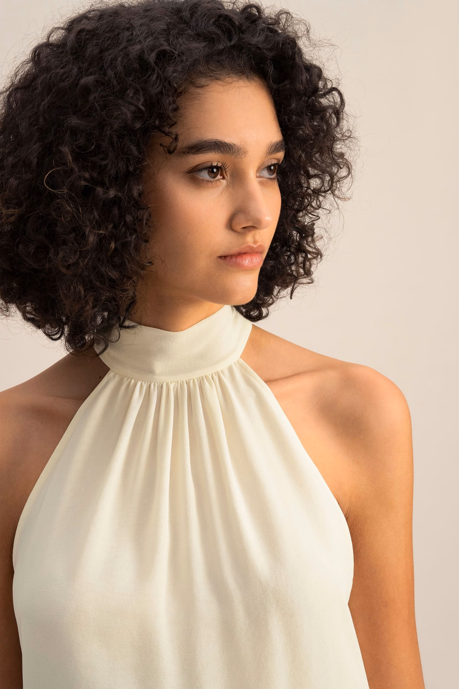 Top Halter in Georgette di Seta