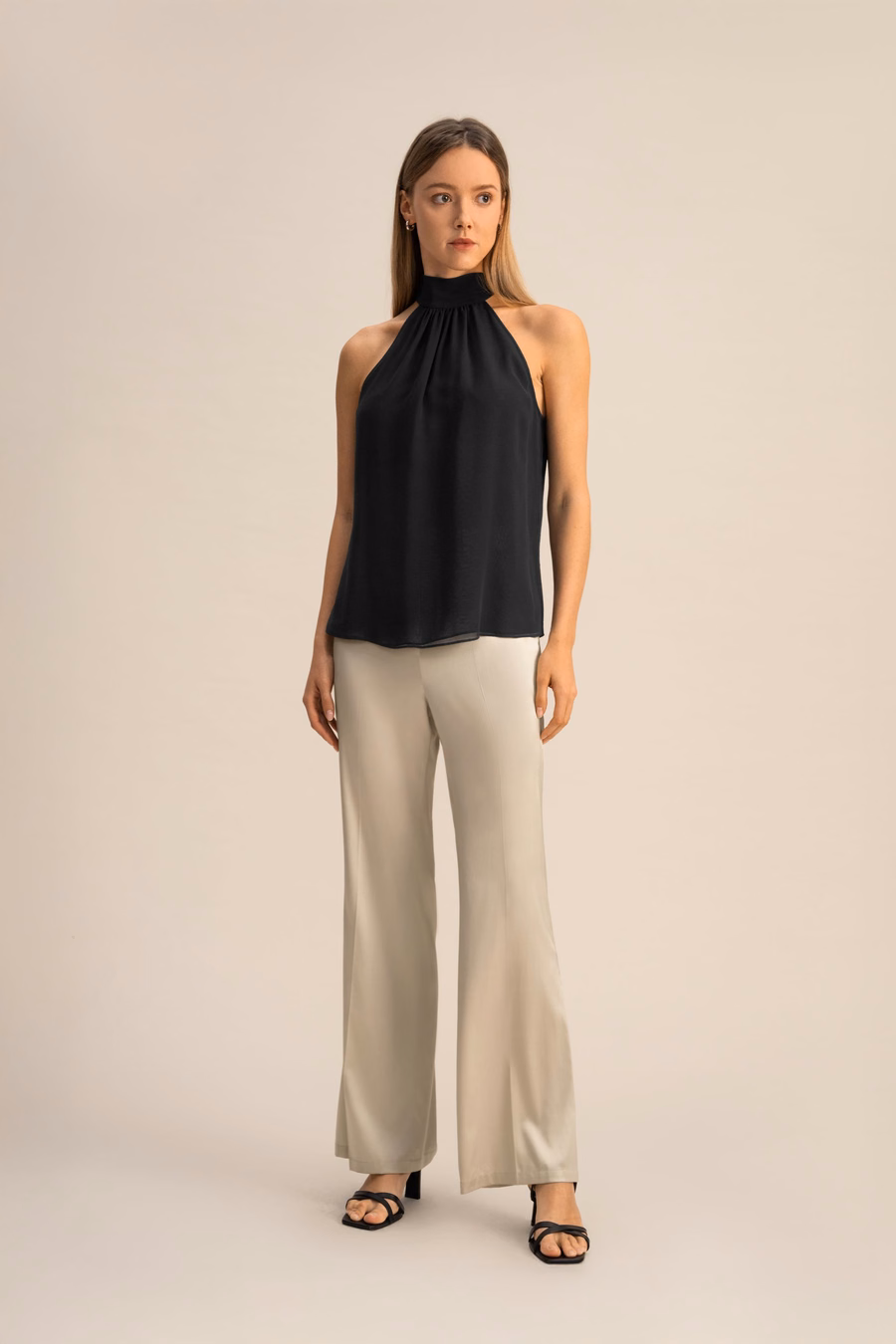 Top Halter in Georgette di Seta