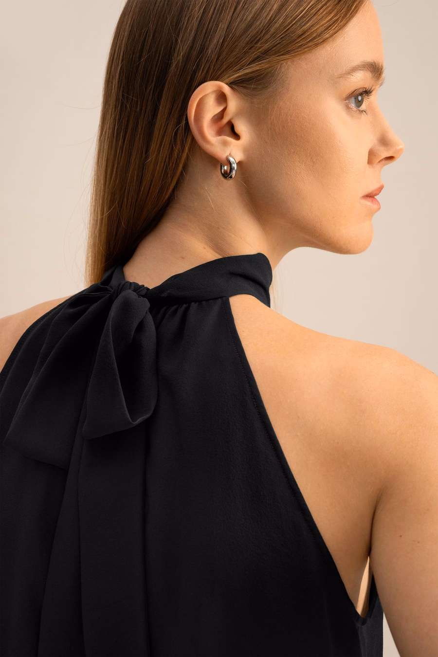 Top Halter in Georgette di Seta