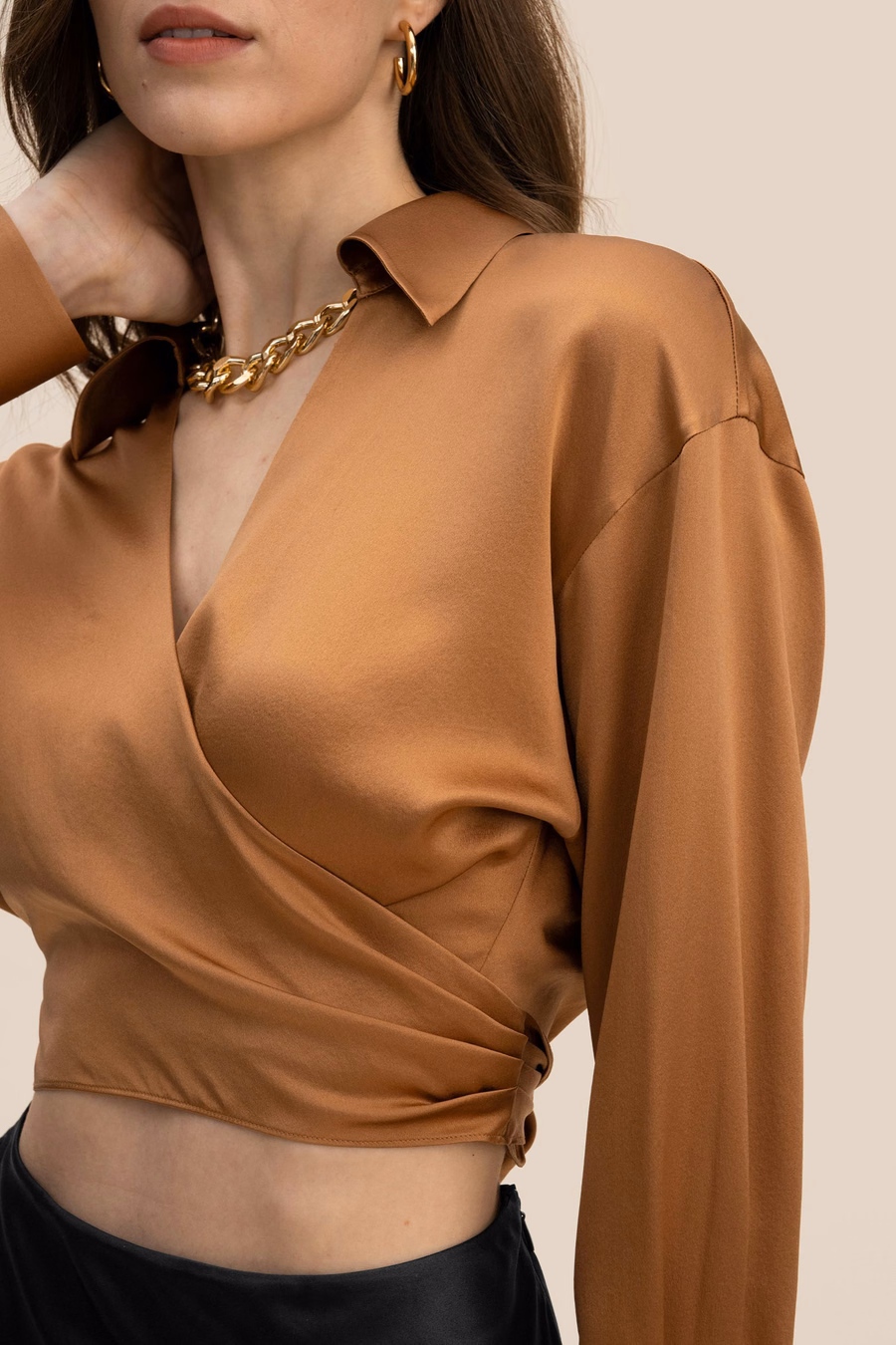 Camicia corta avvolgente