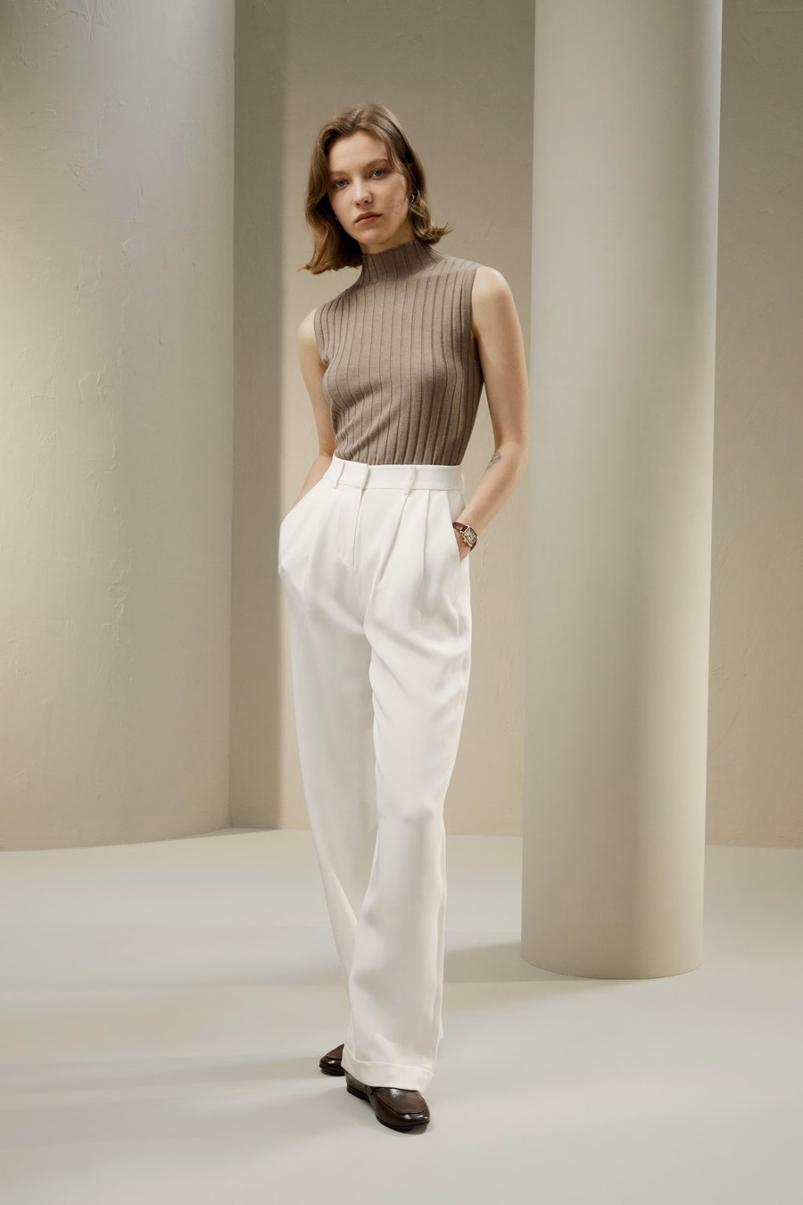 Maglione in misto seta e cashmere