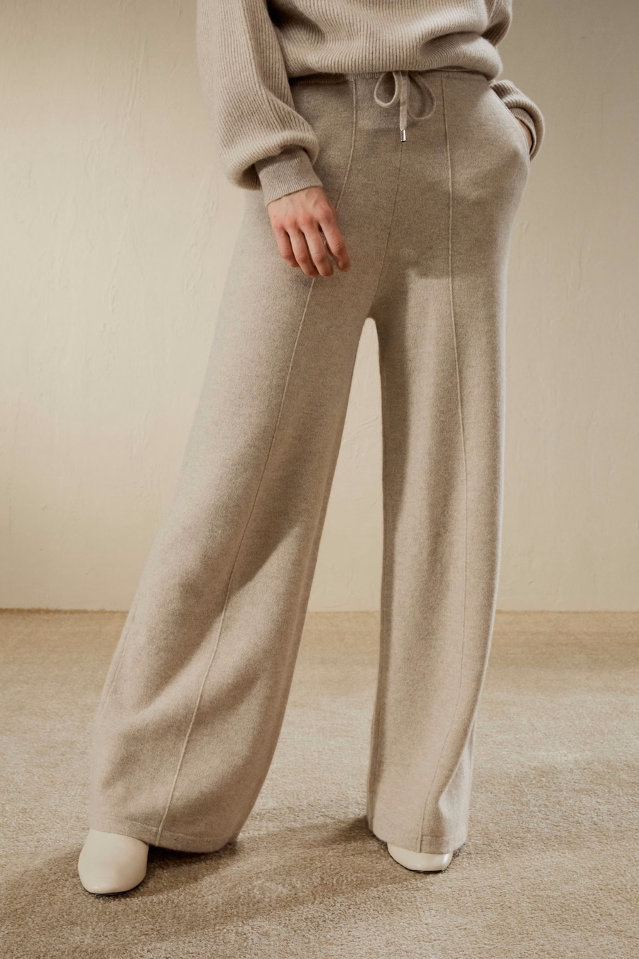 Pantaloni in Cashmere Fluido