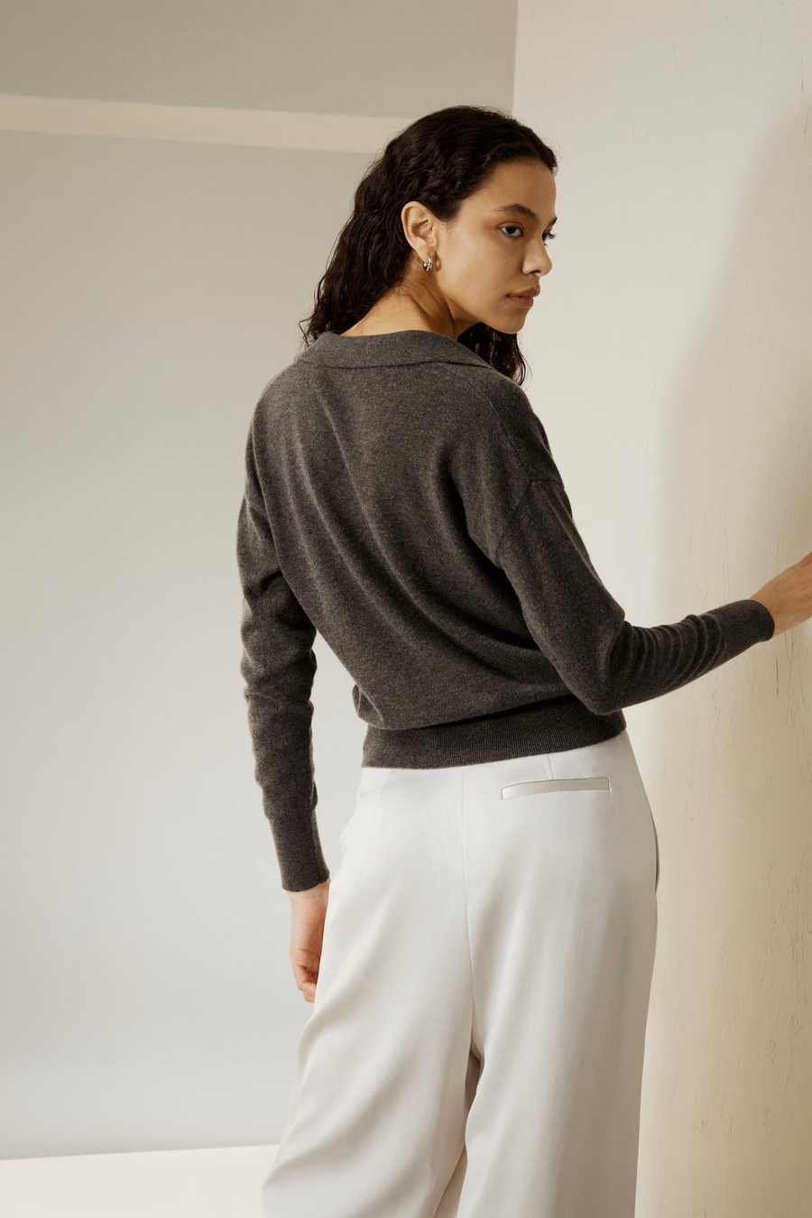 Maglietta polo in cashmere