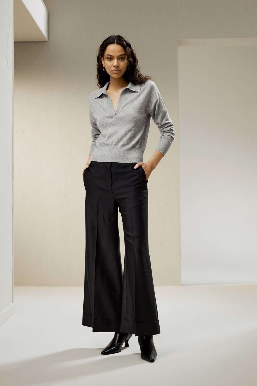 Maglietta polo in cashmere