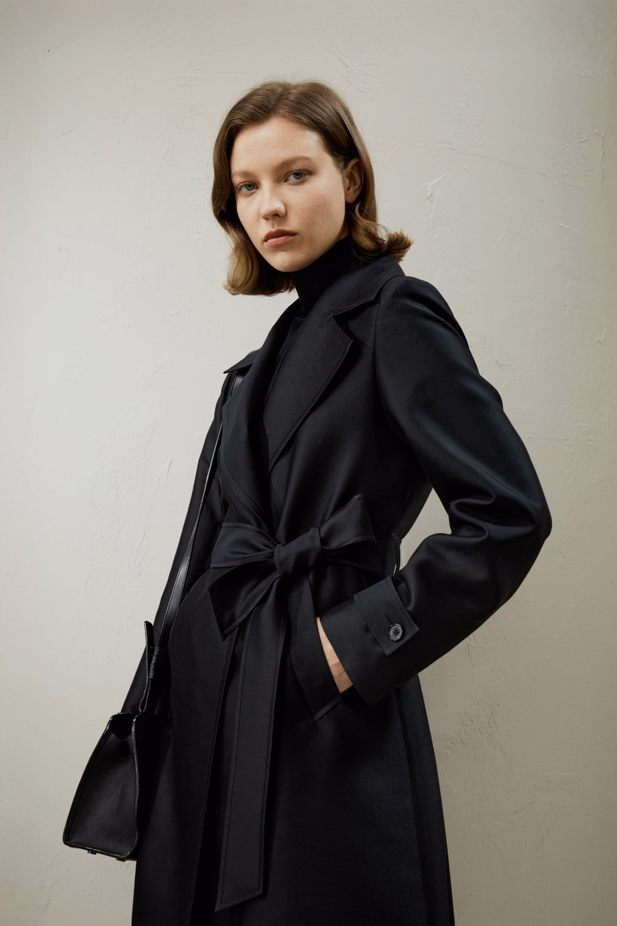 Trench in misto seta-lana