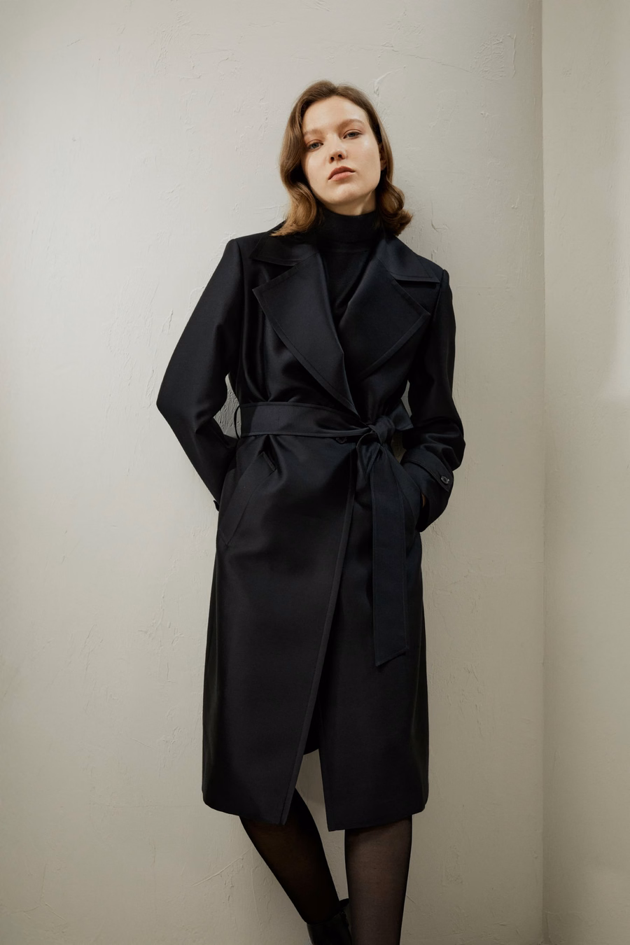 Trench in misto seta-lana