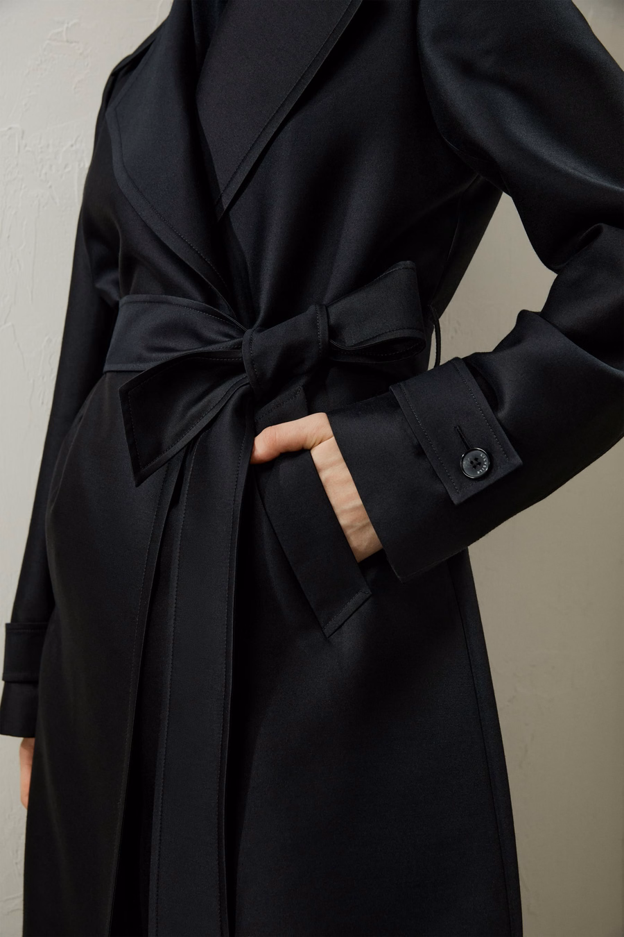 Trench in misto seta-lana