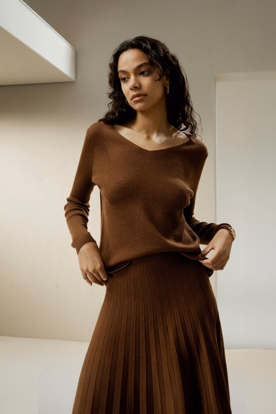 Maglione in Merino Ultra-fine a V