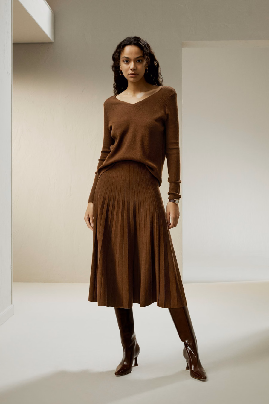Maglione in Merino Ultra-fine a V