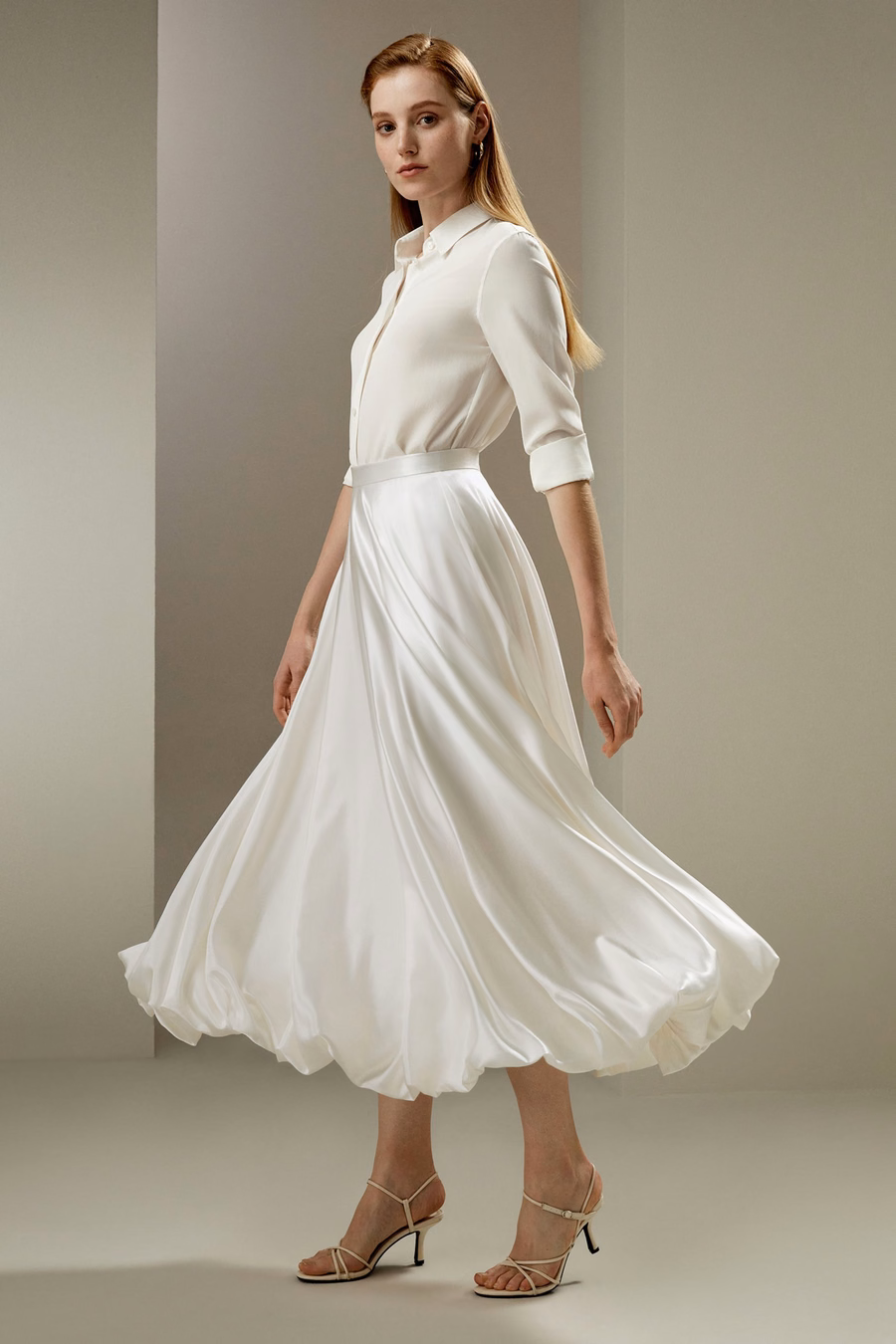 LILYSILK X LYDIA MILLEN Gonna Snowdrop