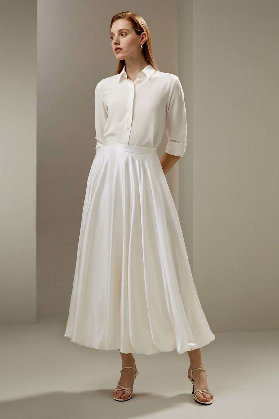 LILYSILK X LYDIA MILLEN Gonna Snowdrop