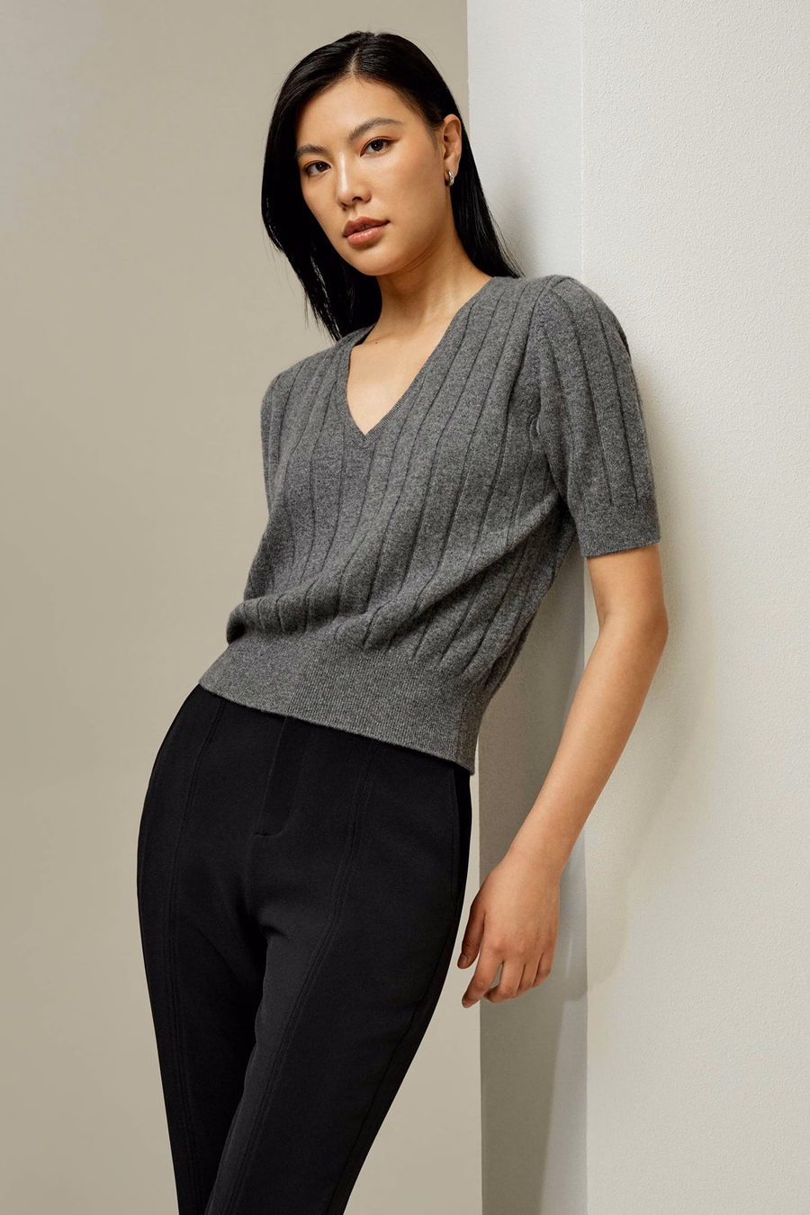 V-Neck Cashmere T-shirt