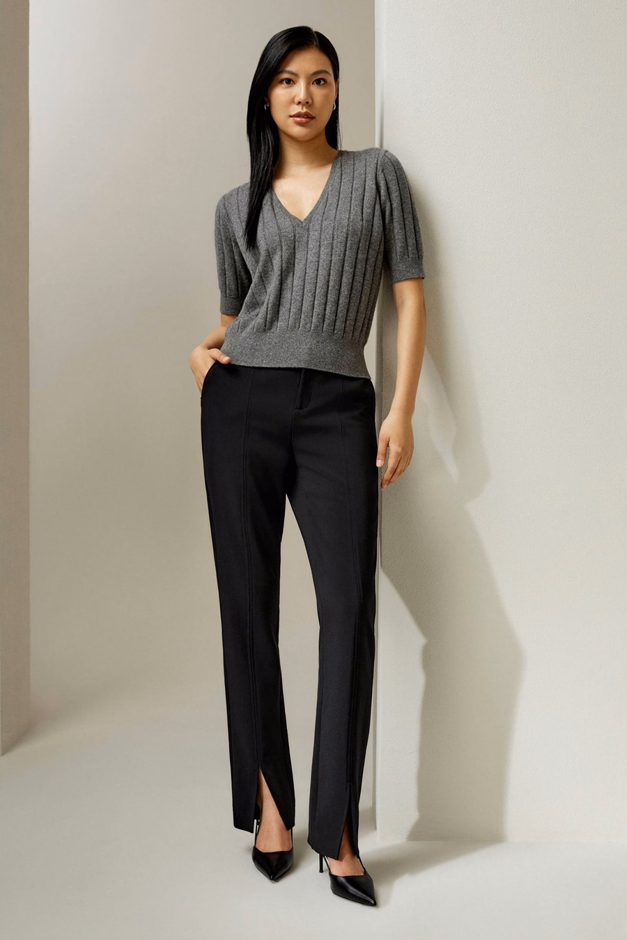 V-Neck Cashmere T-shirt