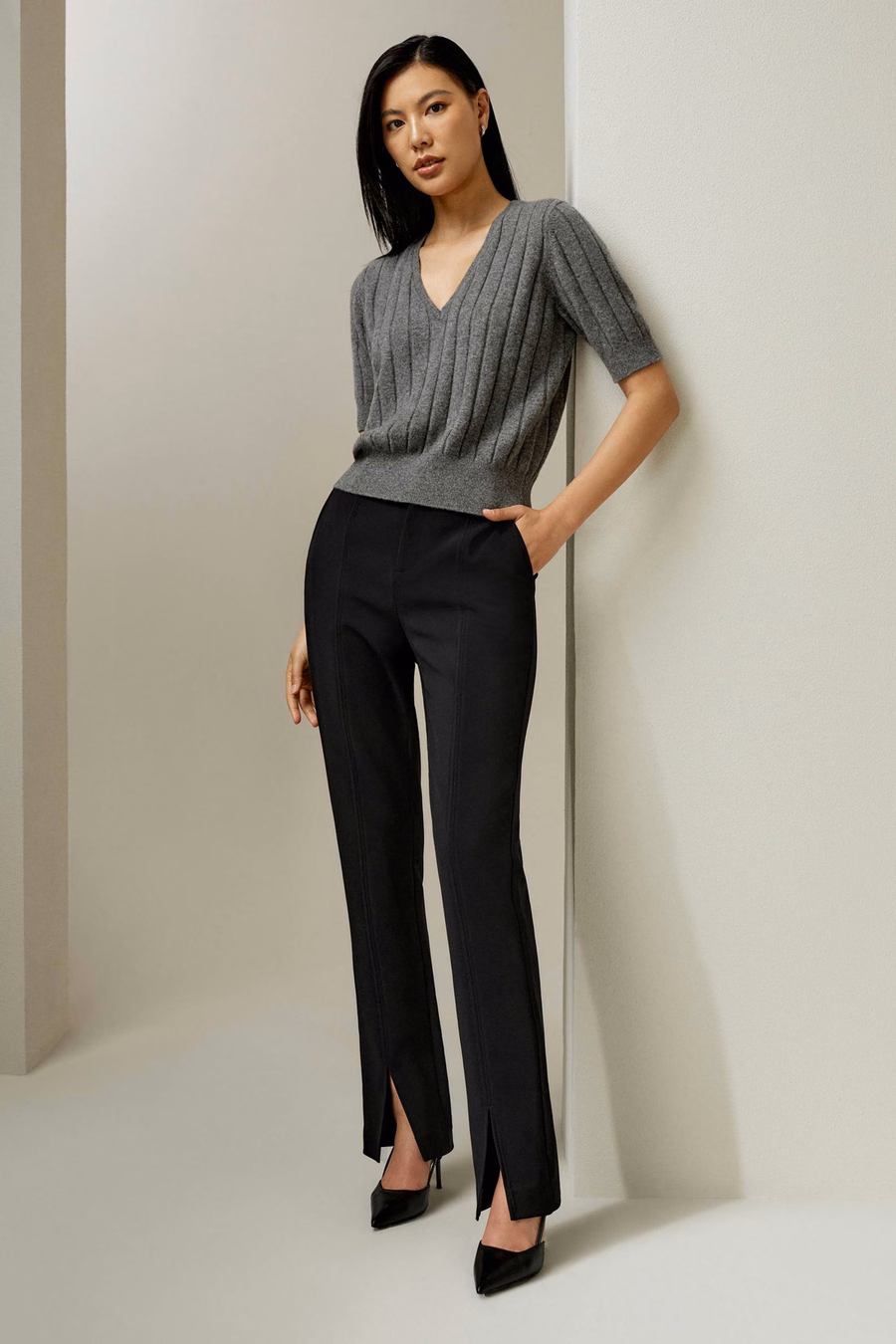 V-Neck Cashmere T-shirt
