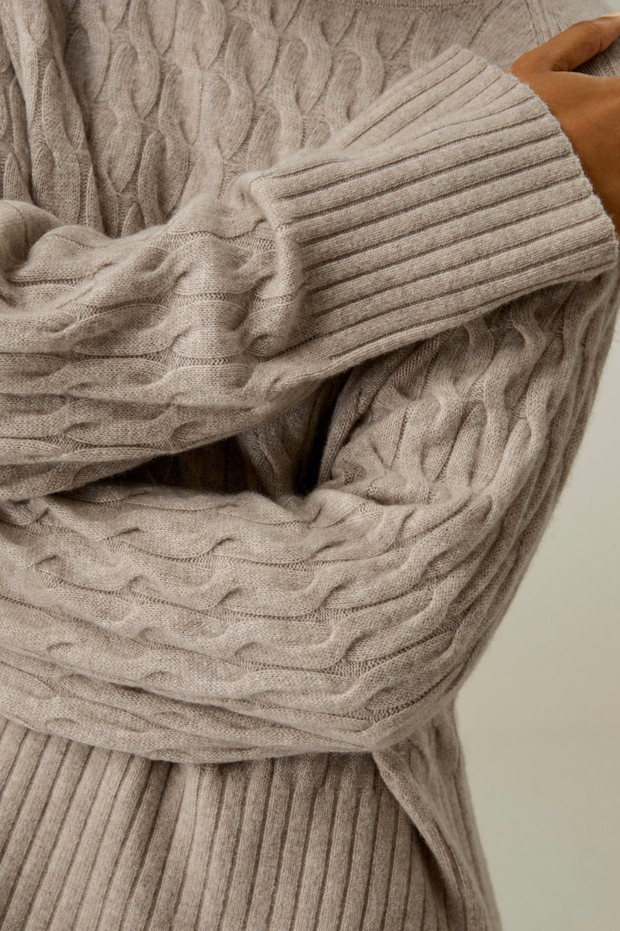 Maglione a Treccia in Cashmere per Bambini