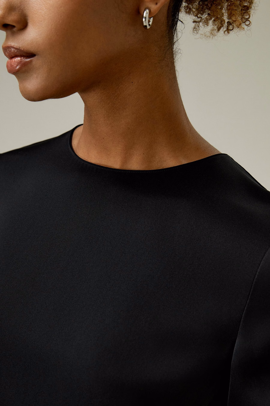 Basic T-shirt in seta