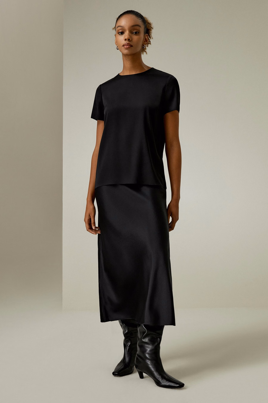 Basic T-shirt in seta