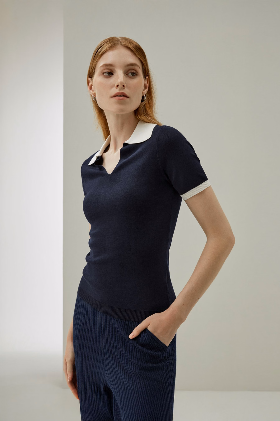 Timeless Mei Silk Knit Polo