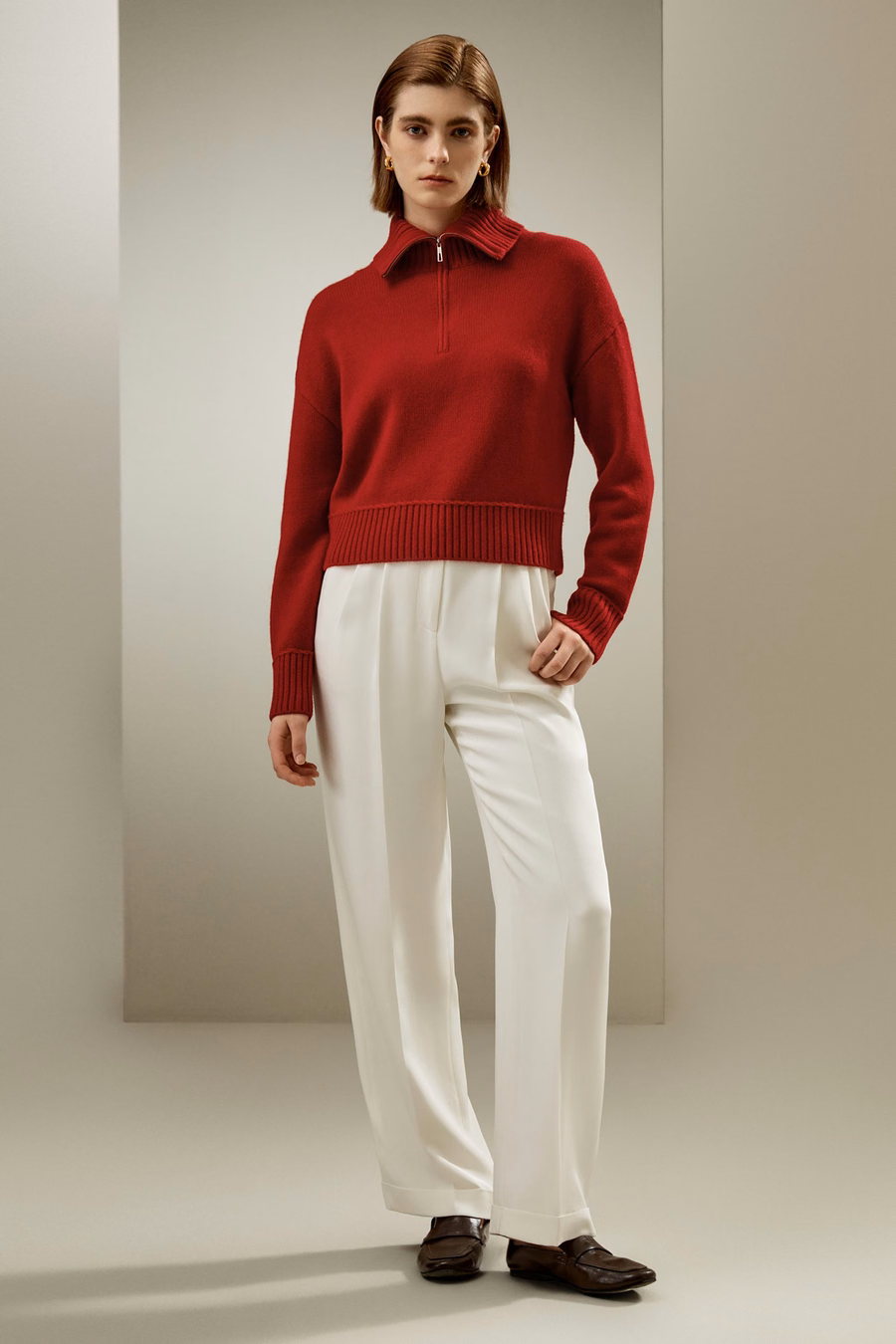 Maglione in Misto Lana-Cashmere dalla Vestibilità Relaxed