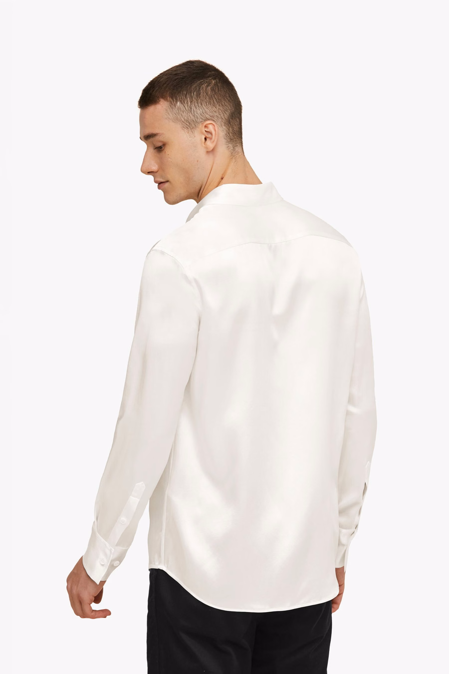 Camicia Base in Sete di Gelso per Uomo