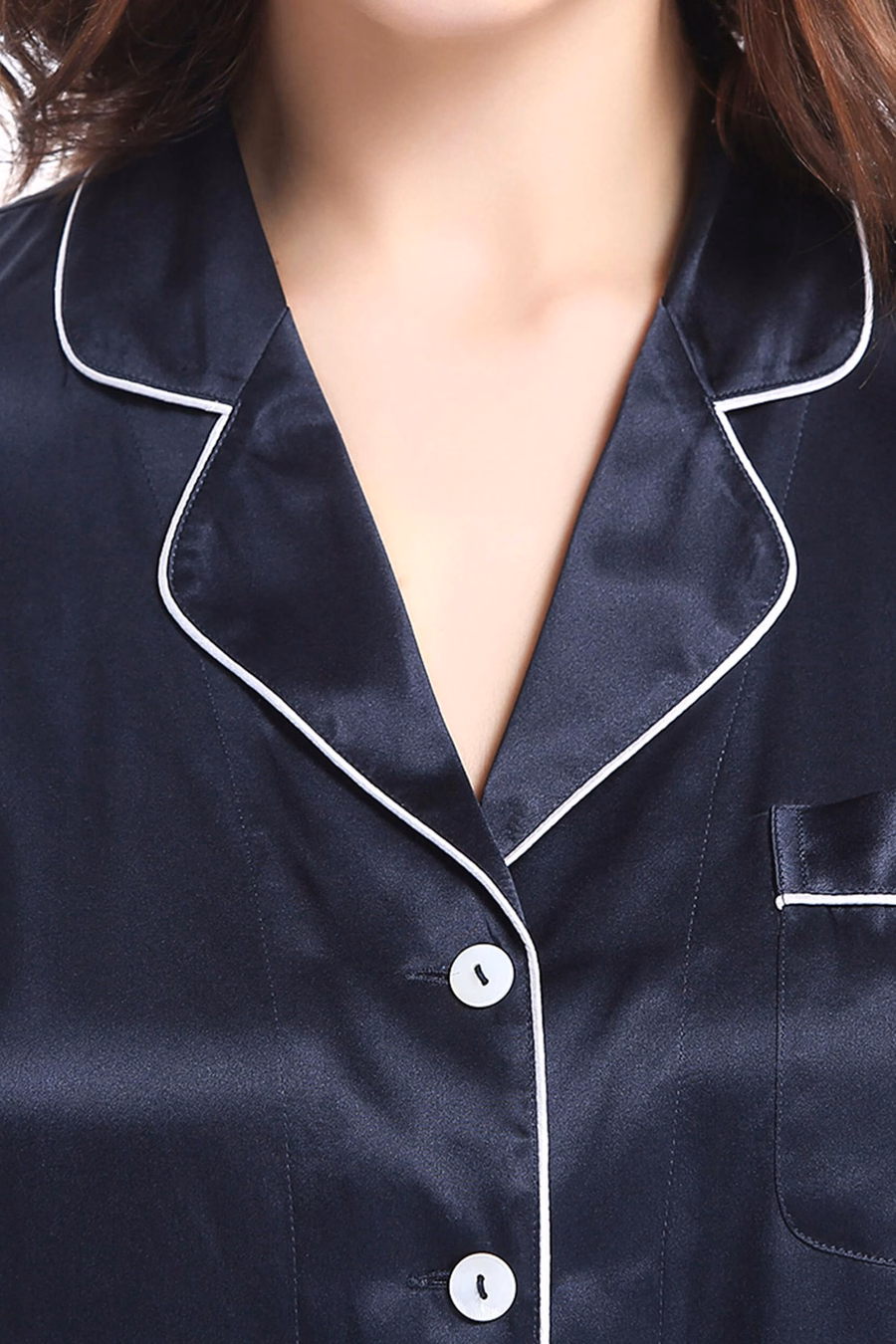 Set di Pigiama in Seta per Donna Chic Trimmed