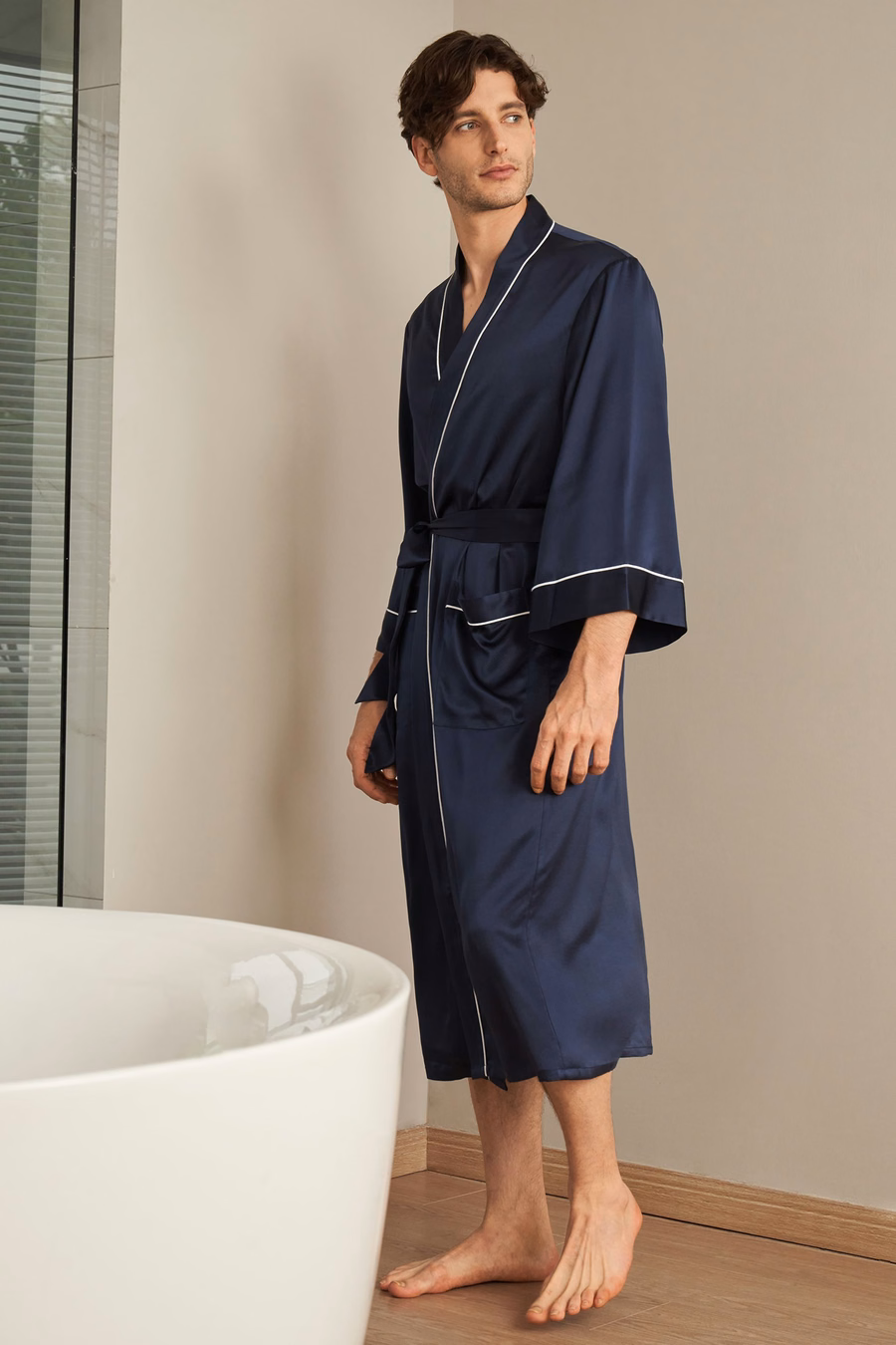 Robe in Seta Kimono con Piping