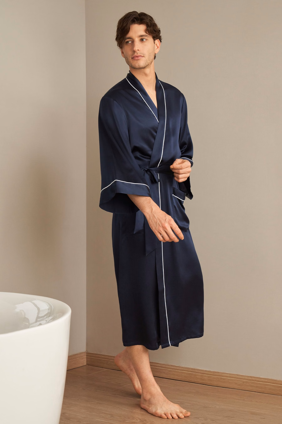 Robe in Seta Kimono con Piping