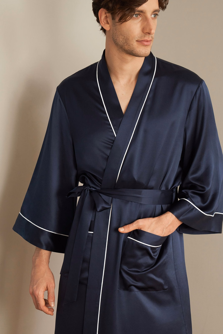 Robe in Seta Kimono con Piping