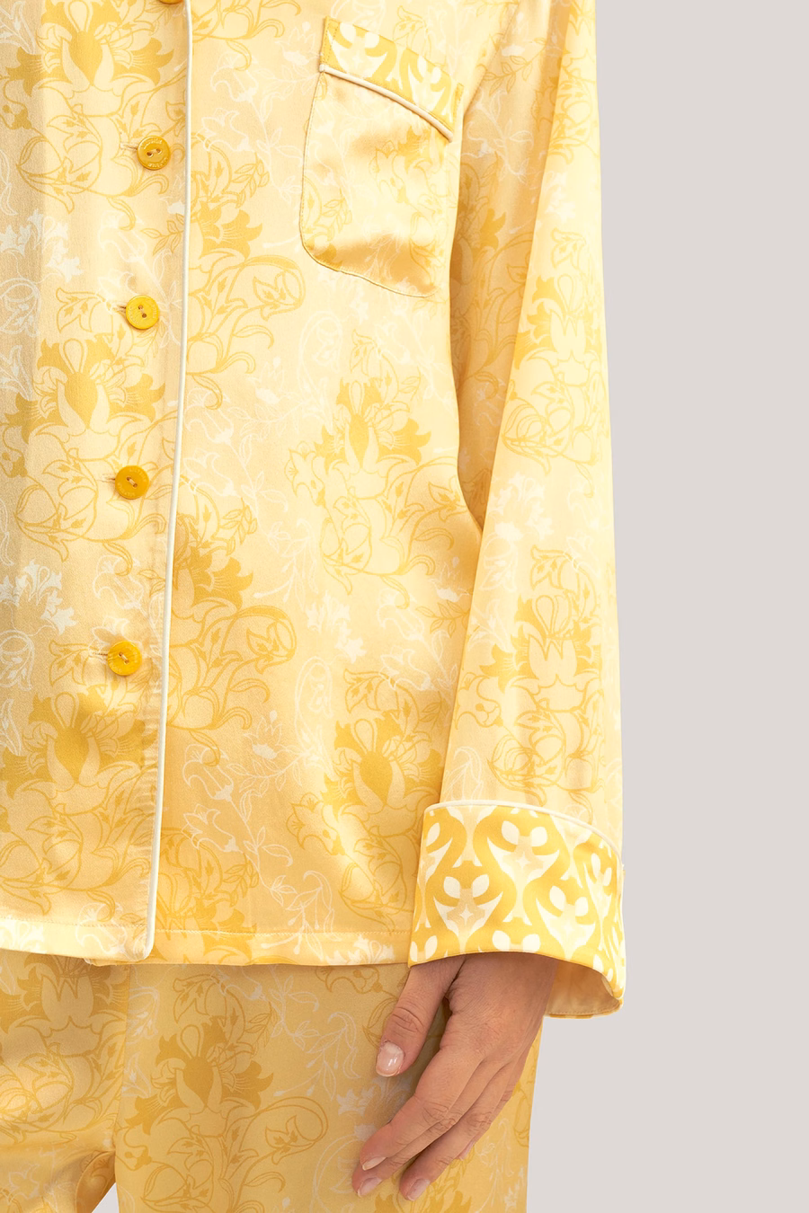 Set di Pigiami in Seta Golden Lily