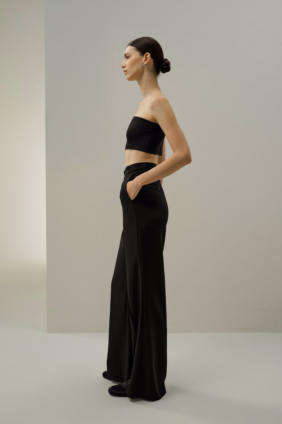 Top bandeau in jersey di seta Breeze