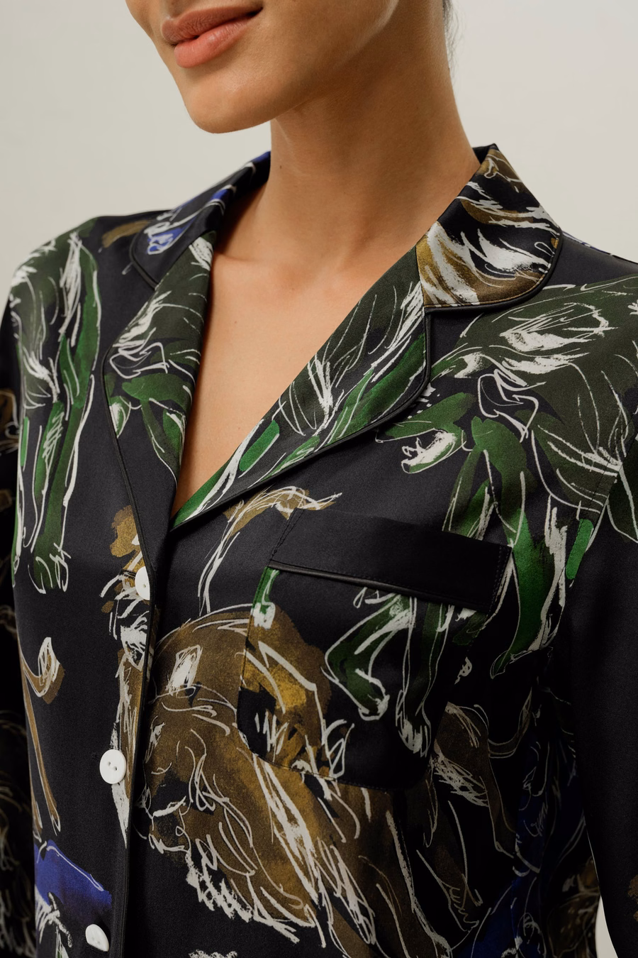 Leo Zodiac Classic Silk Pajama Set