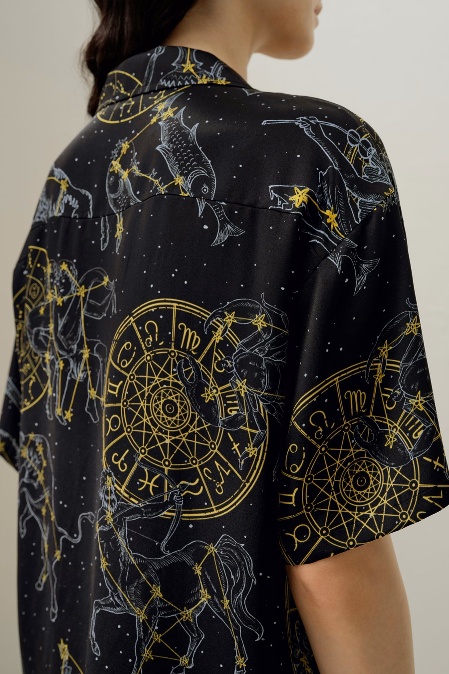 Set breve di pigiama in seta Zodiac Vergine