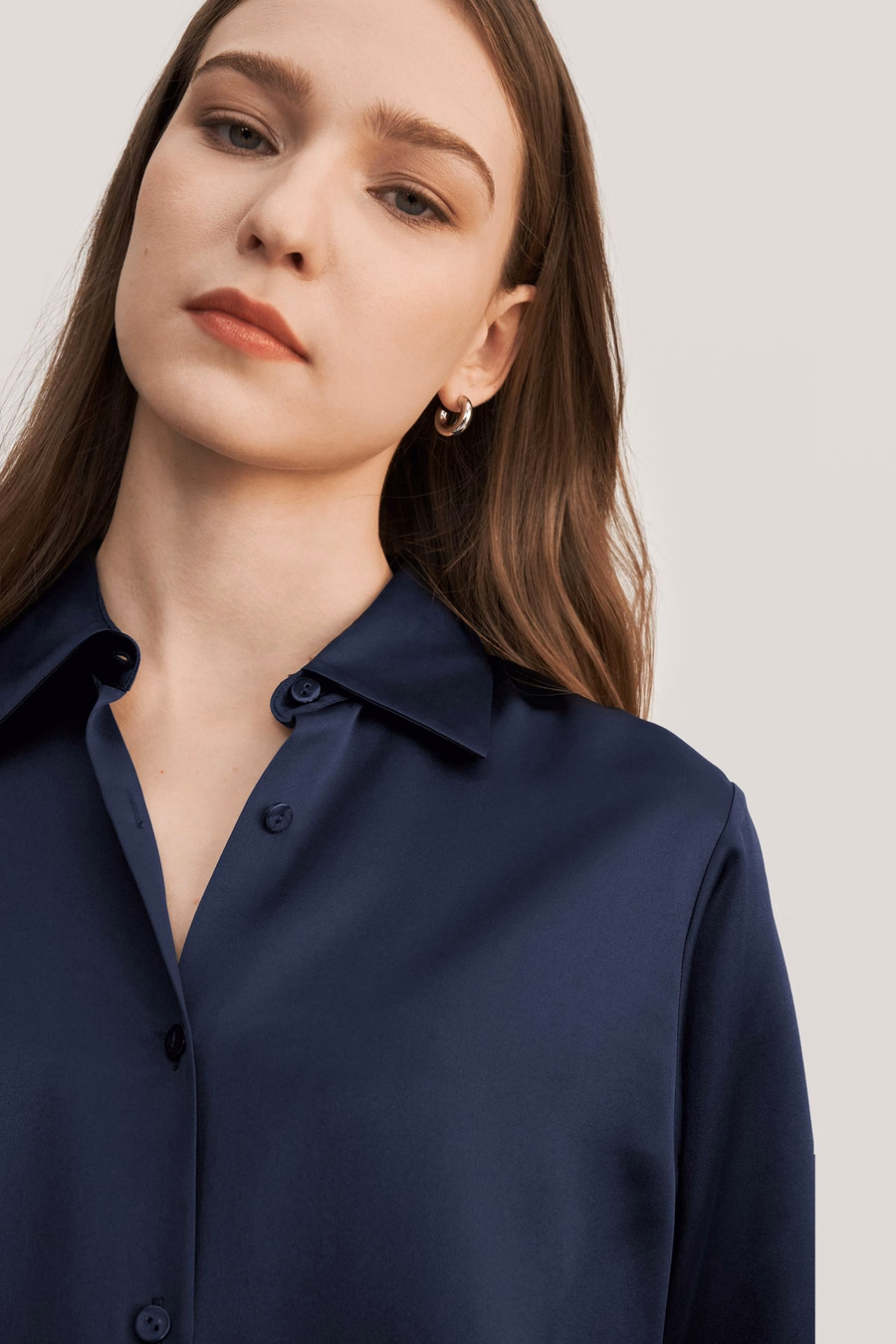 Pigiama in seta oversize Viola per donne