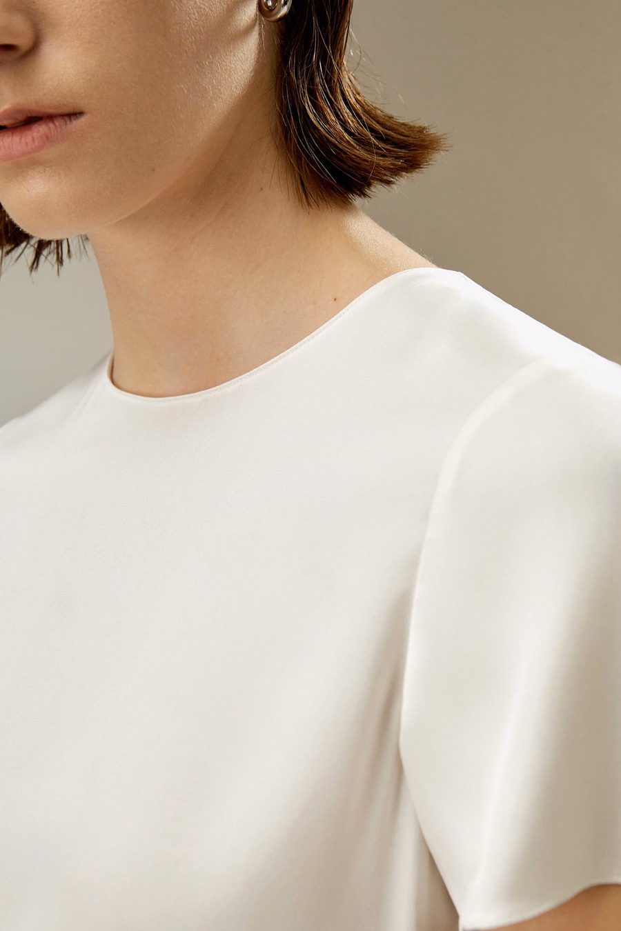 Basic T-shirt in seta