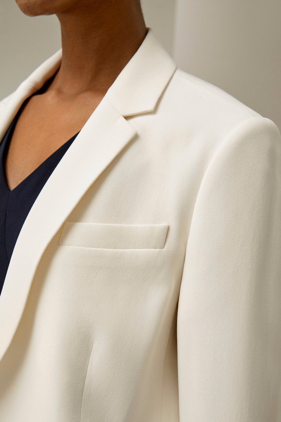 Blazer in seta liscia