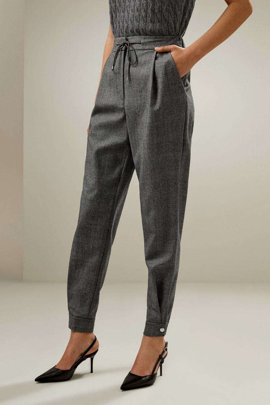 Glen Flex Pantaloni di Lana Sottile