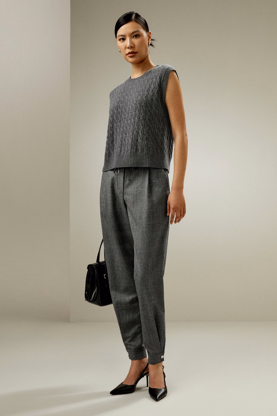 Glen Flex Pantaloni di Lana Sottile