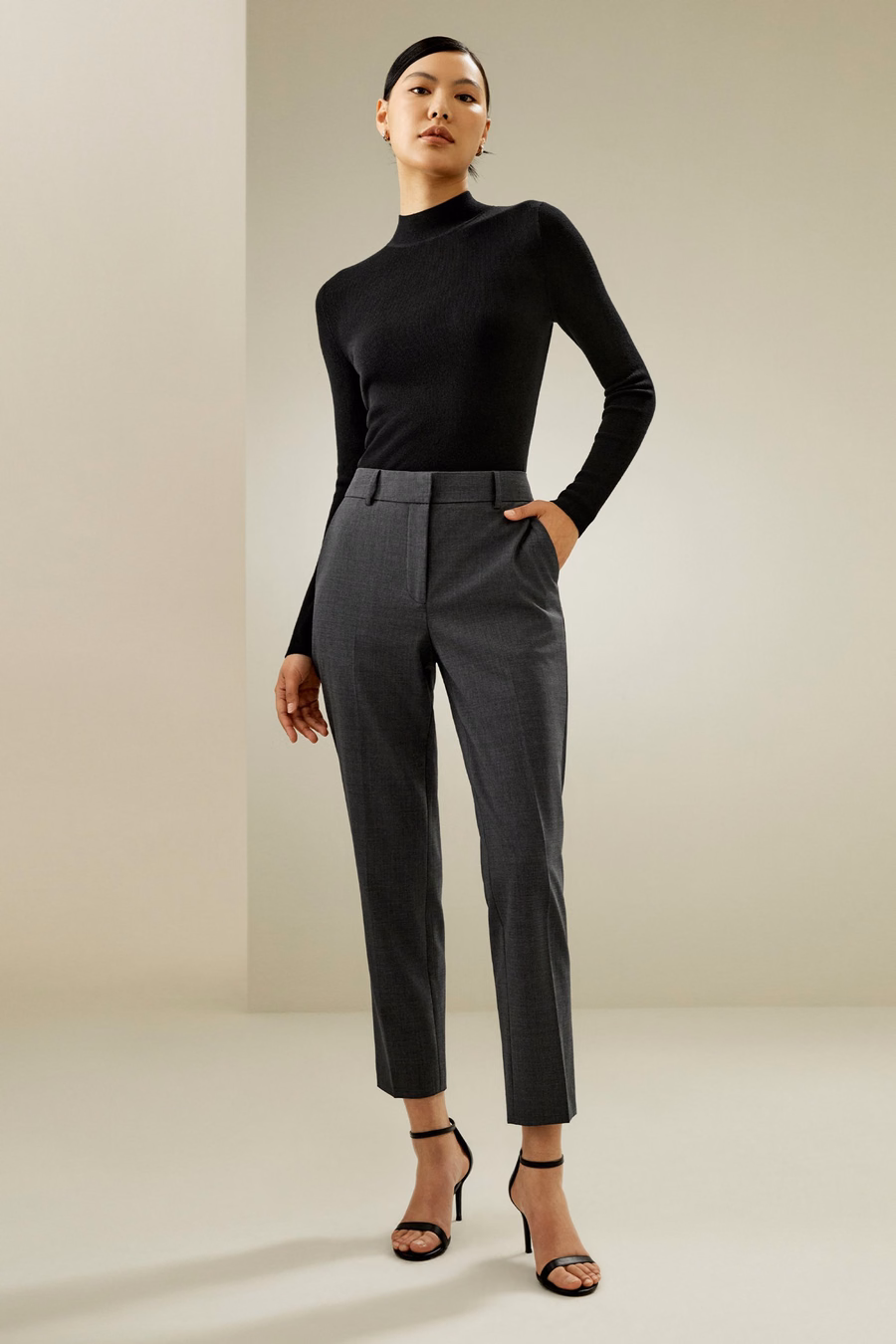 Top essenziale in misto cashmere