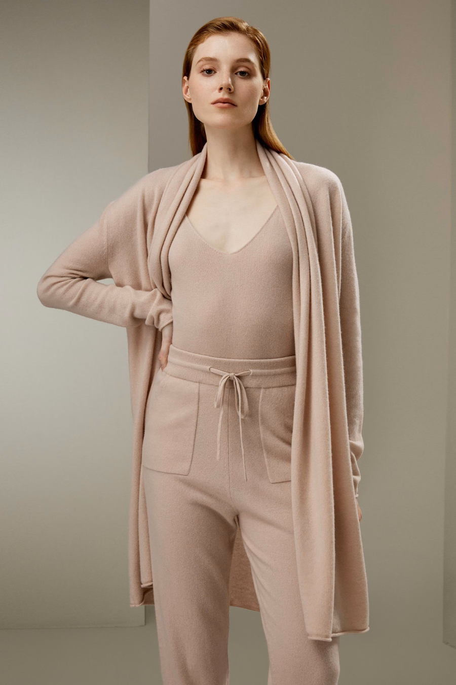 Cardigan avvolgente in cashmere