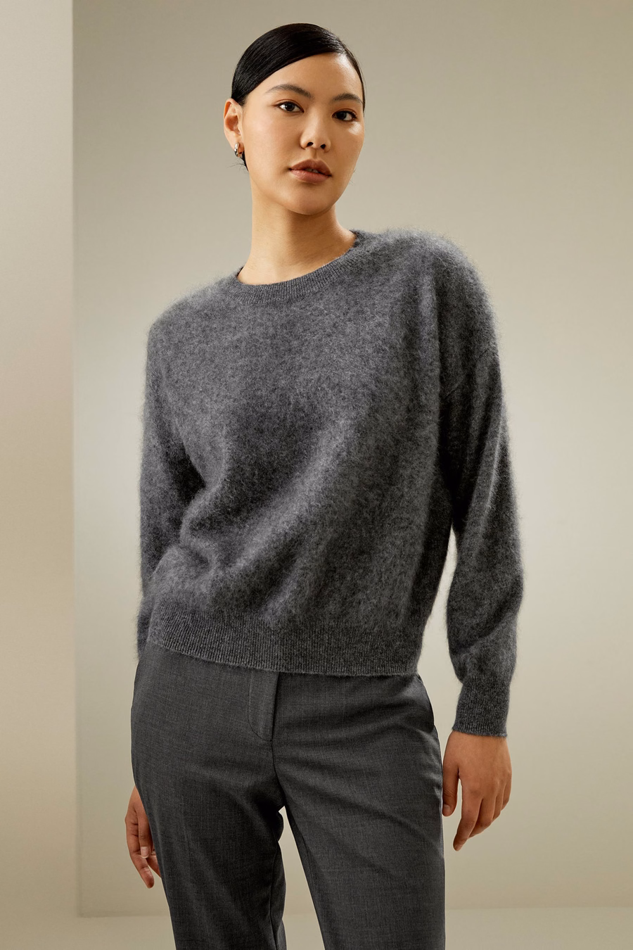 Pull in cashmere con spalla drop relaxed
