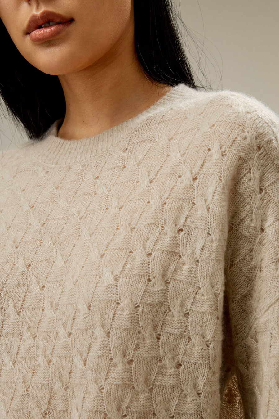 Maglione in Miscelazione di Seta e Cashmere
